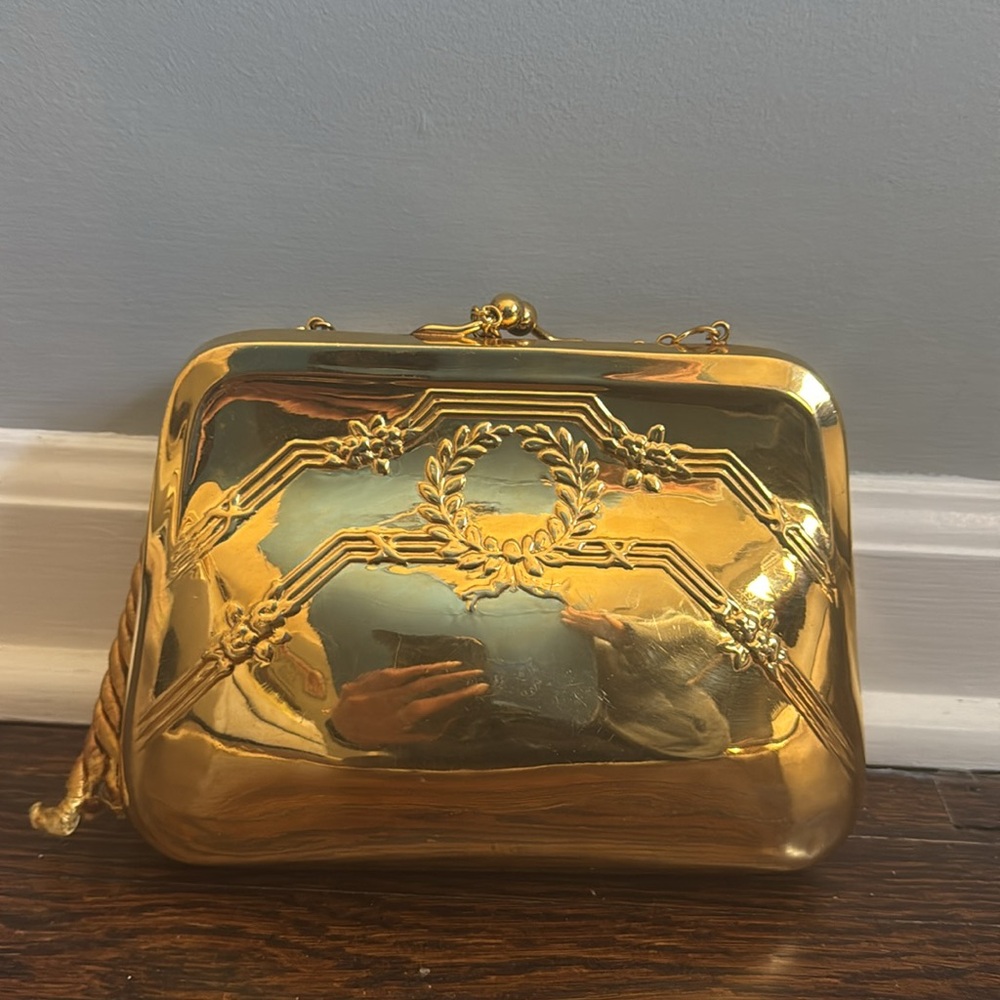 Gold/Brass Clutch Bag Vintage Roberta di Camerino mid century collector item